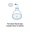 Regadera cónica 2-1/2", metálica, sin brazo, cromo-oro, AQUA
