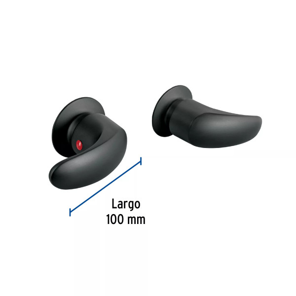 Juego de manerales de palanca para regadera, negro mate AQUA