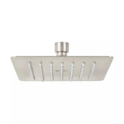 Regadera cuadrada 6", acero inox, sin brazo, satín, TÚBIG