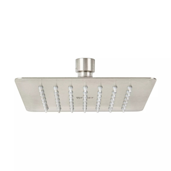 Regadera cuadrada 6", acero inox, sin brazo, satín, TÚBIG