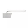 Regadera cuadrada 8", acero inox, con brazo, satín, TÚBIG