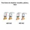 Juego de manerales de palanca para regadera, satín, AQUA