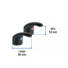 Juego manerales de palanca p/lavfregadero,negro mate AQUA