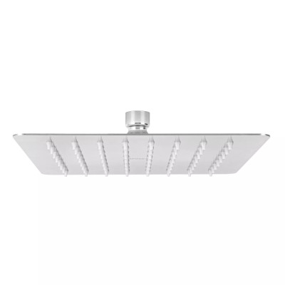 Regadera cuadrada 8", acero inox, sin brazo, cromo, TÚBIG