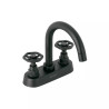 Mezcladora p/lavabo,bar,manerales redondos,negro mate TÚBIG