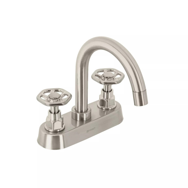 Mezcladora p/lavabo, bar, manerales redondos, satín, TÚBIG