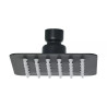 Regadera cuadrada 4", acero inox, sin brazo, negro, TÚBIG