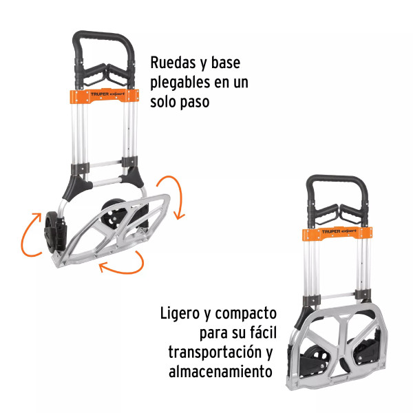 Diablo De Carga, Plegable, 200 Kg, Aluminio, Truper Expert | Herramientas Manuales