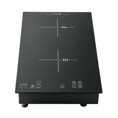 Parrilla inducción empotrable 30cm, 2 quem, vidrio, RIVIERA