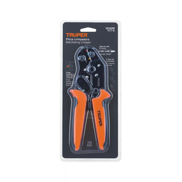 Pinza de crimpado para terminales, Truper