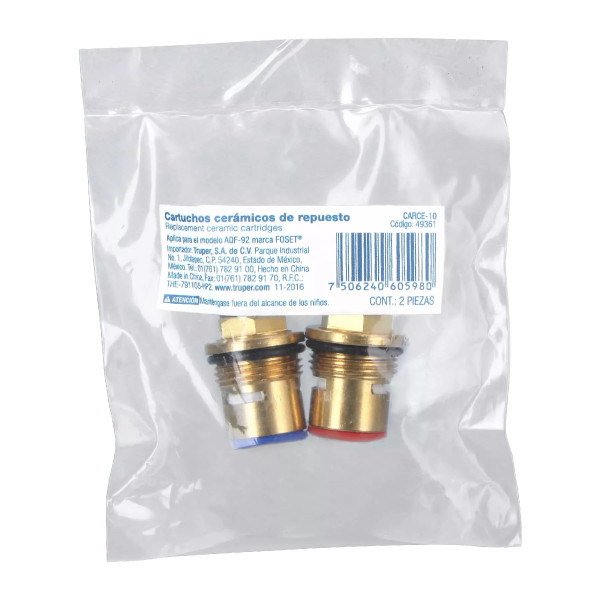 Bolsa con 2 cartuchos cerámicos para AQF-92, FOSET