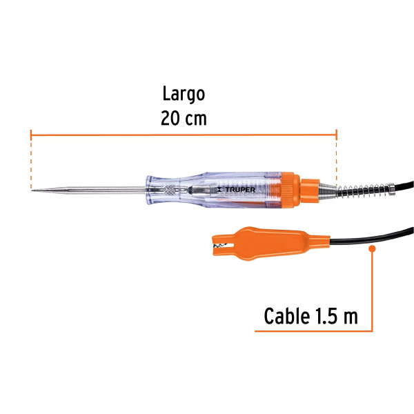 Probador De Circuitos De Corriente Directa 20 Cm, C/Caimán | Ferreterias Ferretodo Guatemala