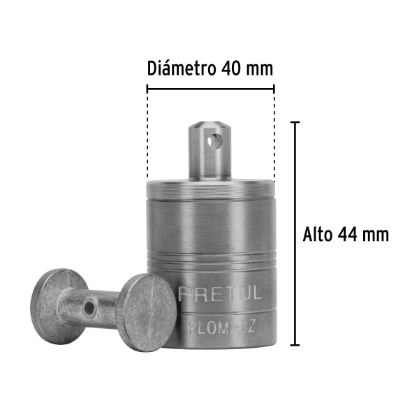 Plomada Metálica De 310 G Con Centro, Pretul | Ferreterias Ferretodo Guatemala