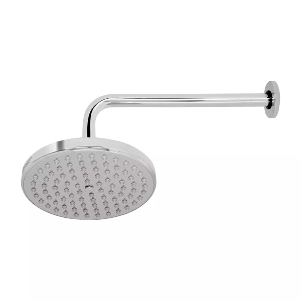 Regadera cromo 8" plato redondo, con brazo, FOSET ELEMENT