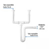 Céspol flexible doble para fregadero, polipropileno, 1-1/2"