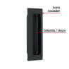 Jaladera de embutir cuadrada acabado negro, HERMEX