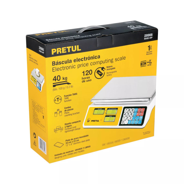 Báscula Electrónica Multifunciones 40 Kg, Pretul | Básculas, Pesas y Similares