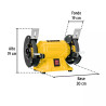 Esmeril de banco de 6" de 1/4 HP (185 W), Pretul