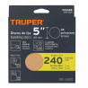 Paquete con 5 discos de lija 5" grano 240, ciegos, TRUPER
