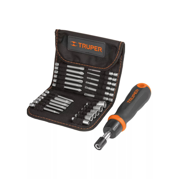 Desarmador Tipo Matraca Con 18 Puntas Y 6 Dados, Truper | Desarmadores, atornilladores y similares