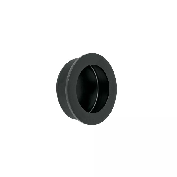 Jaladera de embutir circular No. 3 acabado negro