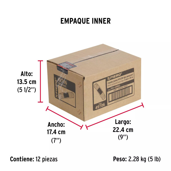 Piola de nylon paracord de 4mm x 30m camo, madeja, FIERO