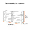 Estante metálico 8 repisas capacidad 80 Kg,180x45x85, Truper