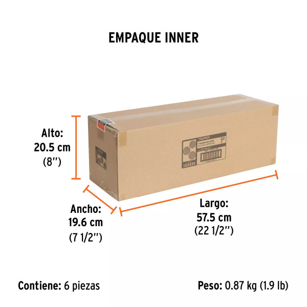 Juego de 3 esponjas para pulir de 7" hook and loop,TRUPER