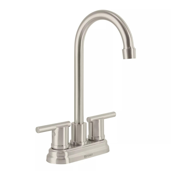 Mezcladora satín 4" para lavabo cuello tipo bar, ELEMENT
