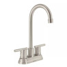 Mezcladora satín 4" para lavabo cuello tipo bar, ELEMENT