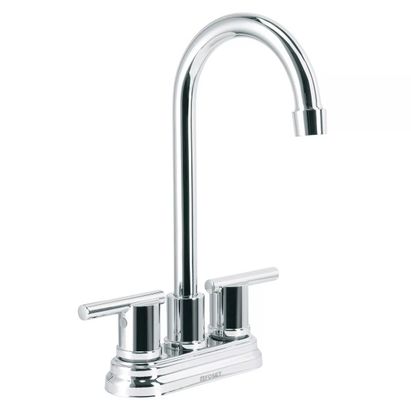 Mezcladora cromo 4" para lavabo cuello tipo bar, ELEMENT