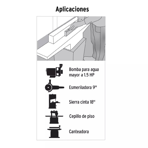 Extensión de uso súper rudo aterrizada 8 m. calibre 12