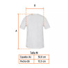 Playera cuello redondo para hombre, blanca, M, Truper