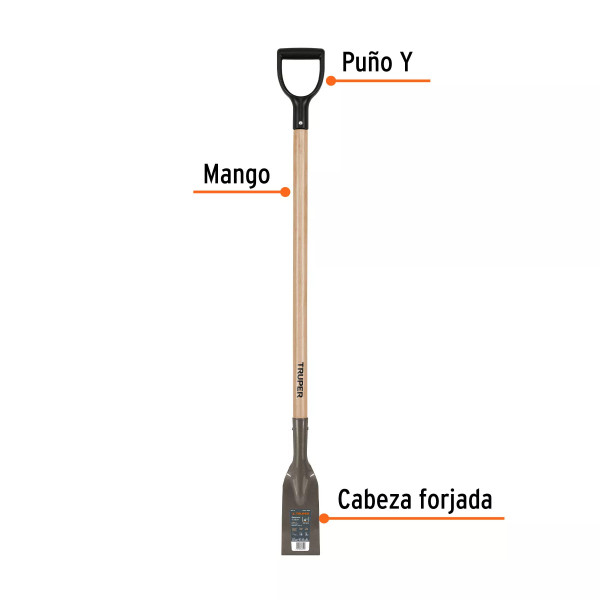 Raspador 4" Puño "y" con Mango de 42", Truper