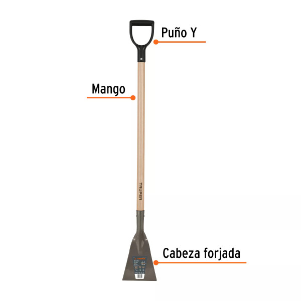 Raspador 7" Puño "y" con Mango de 42", Truper