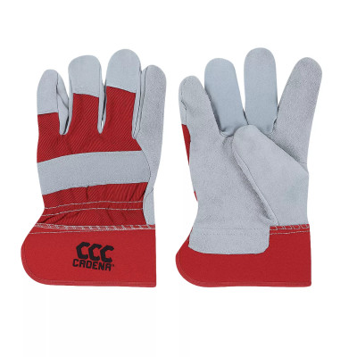 ‣ Guantes de cuero y lona Cadena XL resistentes | FERRETODO