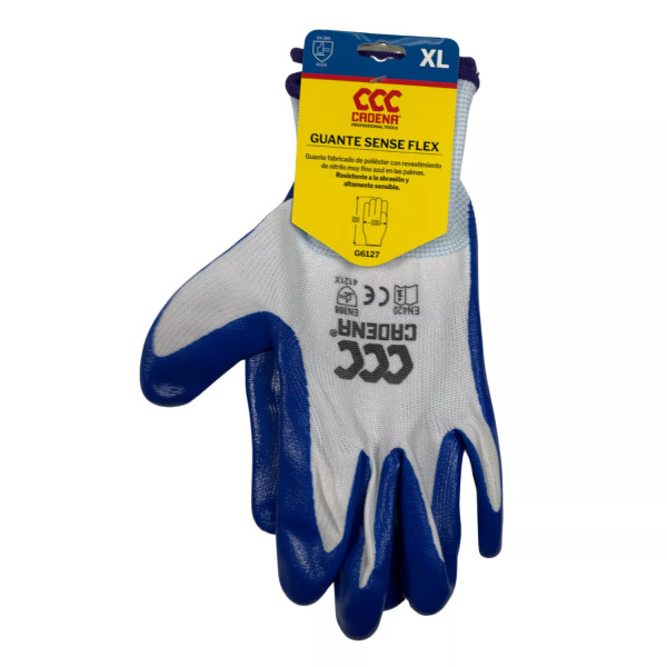 ‣ Guante Sense Flex Nitrilo Azul XL resistente | FERRETODO