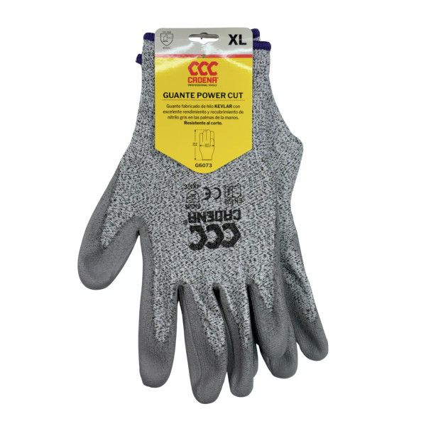 Guante de Nitrilo Power Cut Gris (Talla XL)
