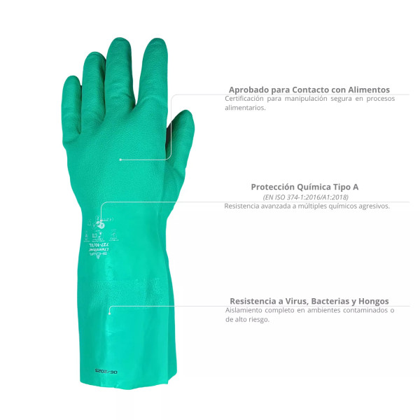 ‣ Guantes químicos XL alta protección | FERRETODO