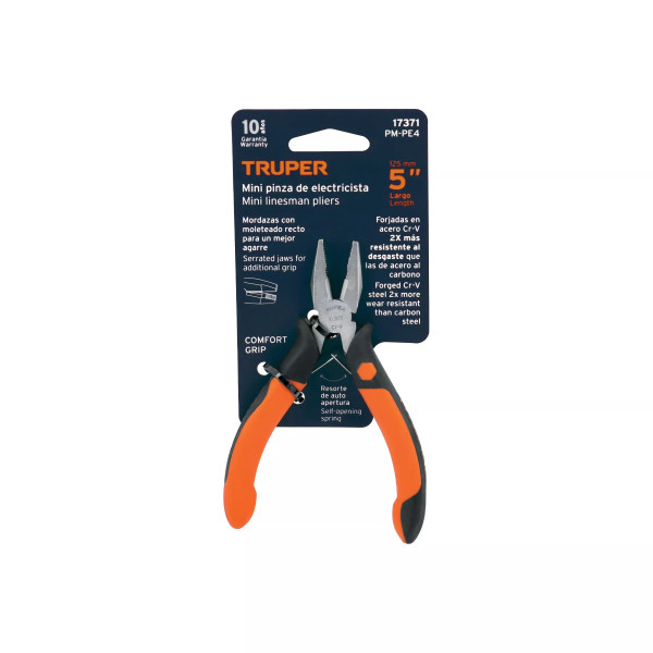 Mini Pinza Para Electricista 5' Mango Comfort Grip, Truper | Alicates, Tenazas y Similares