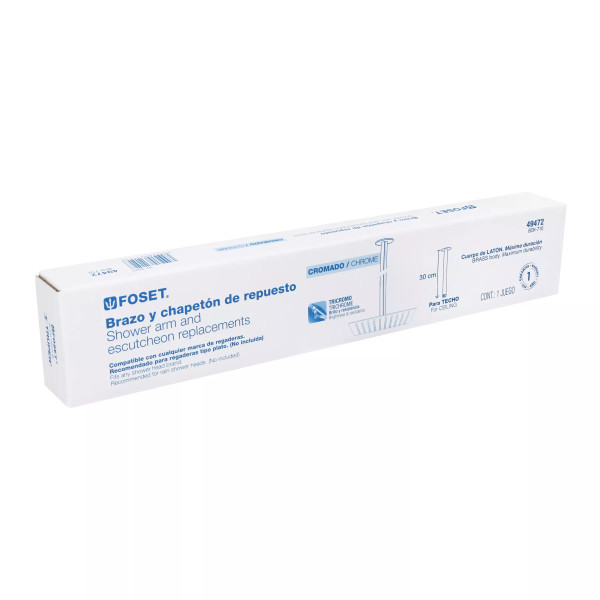 Brazo y chapetón de repuesto para regadera techo, ELEMENT