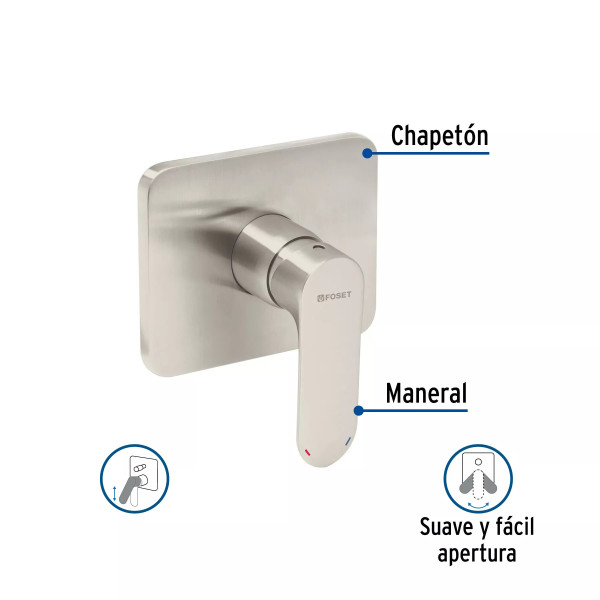 ‣ Monomando regadera satín RIVIERA | Foset