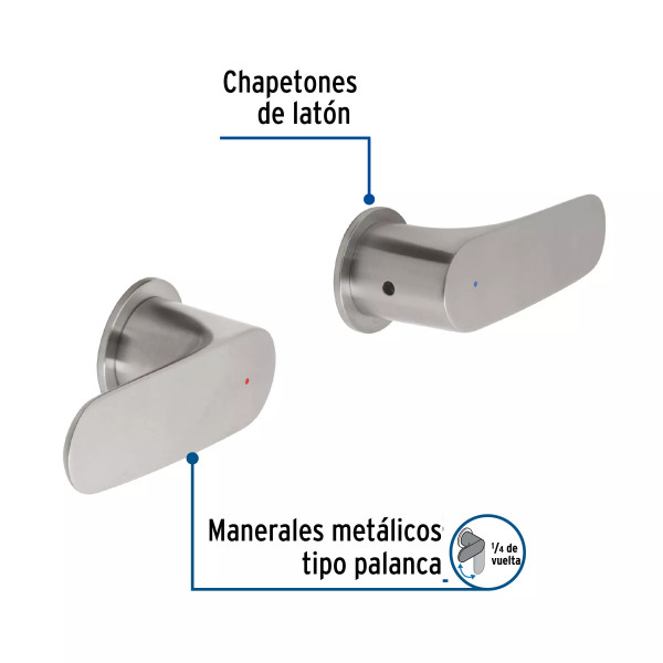 ‣ Juego de manerales palanca para regadera RIVIERA | Foset