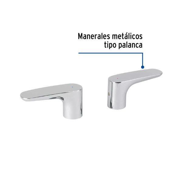 ‣ Juego de manerales de palanca RIVIERA, cromo | Foset