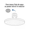 Regadera satín 8" plato redondo, sin brazo, FOSET ELEMENT