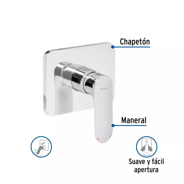 ‣ Monomando regadera cromo RIVIERA | Foset