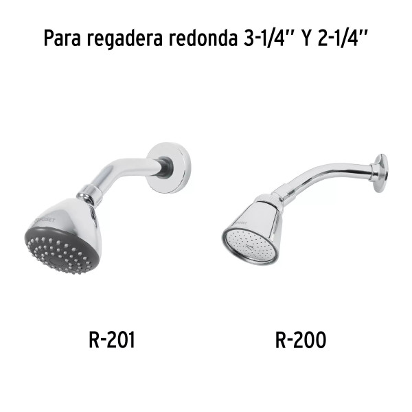 Brazo y chapetón de repuesto para regaderas, latón, ELEMENT