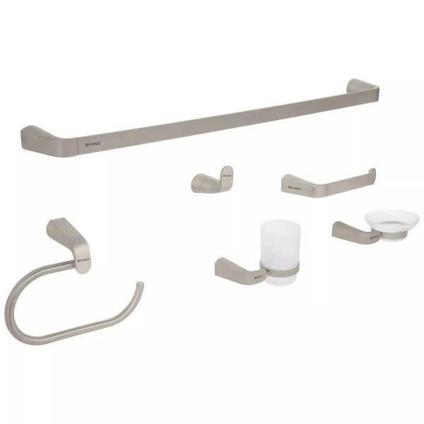 ‣ Juego 6 accesorios baño satín RIVIERA | Foset