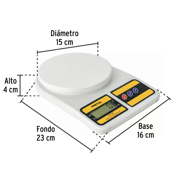 Báscula Digital para Cocina, Plato de Polipropileno 5 Kg | Básculas, Pesas y Similares