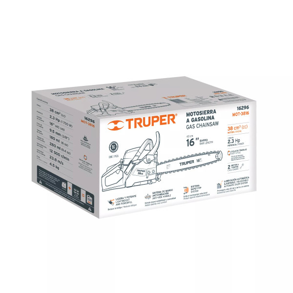 ‣ Motosierra 38 cc gasolina 16" | Truper
